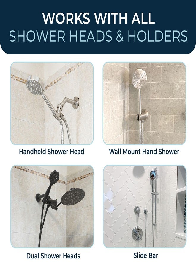 HammerHead Showers خرطوم دش معدني صلب من HammerHead Showers، خرطوم بديل عالمي طويل جدًا بطول 72 بوصة للدش اليدوي، نحاس مصقول - Image 4